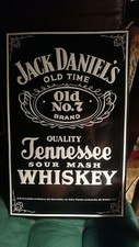 Old Vintage Jack Daniel's Tennessee Whiskey Tin Advertising Bar Wall Sign 