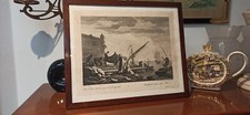 Gravure 18ème siècle par Joseph Vernet Première lueur du Levant