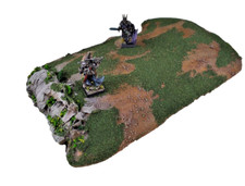 Colline : Décor wargame peint & floqué (9ème Age, Warhammer ,old world, AOS...