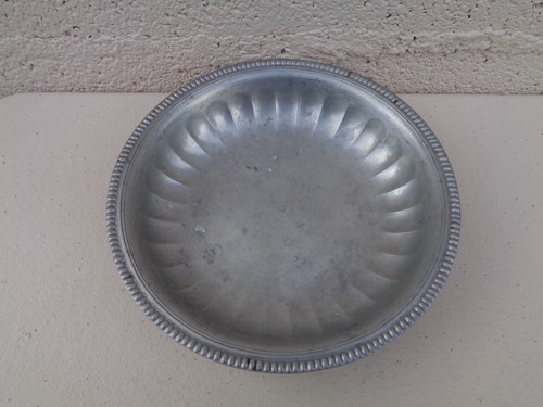 Rond ancien plat étain 555g - rond,