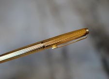 SUPERBE STYLO PLUME PARKER 75 FOUGERE VERMEIL 925 - PLUME OR MASSIF 18 K - RARE