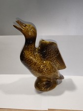 Jolis Pichet cruche carafe canard barbotine Faïence Vintage Vert A Saisir 