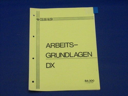 Wersi arbeitsgrundlagen - wersi, dx