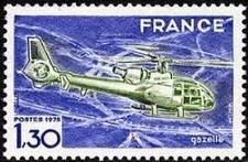 FRANCE N°1805 "HELICOPTERE GAZELLE" NEUF xx TTB