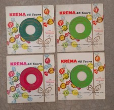 vintage lot 4 ancien disque 45