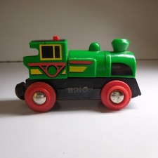 Véhicule locomotive train jouet miniature BRIO vert noir rouge jaune N8165  