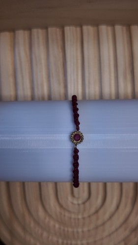 Bracelet micro macramé saphir - micro,