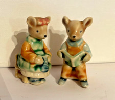 Anciennes petites figurines porcelaine lapin M et Mme Rabbit  Beatrix Potter