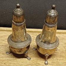 Lot salière et poivrière Empire Sterling Weighted - argent