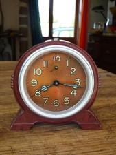 REVEIL SMI ART DECO  BAKELITE SOCIETE INDUSTRIE MARSEILLE FONCTIONE ET SONNE
