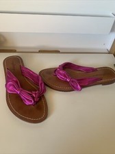 Chaussures Tongs En Cuir Rose Fushia Mellow Yellow P36