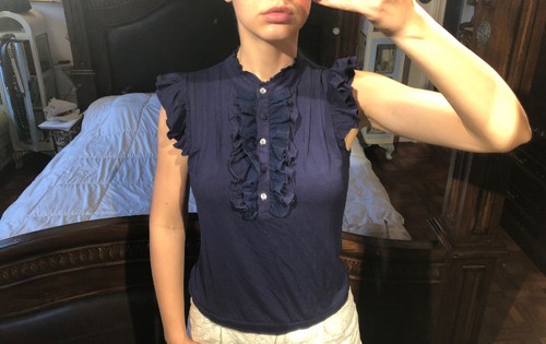 Ruffled sexy top swarovski - sexy,