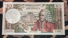 Billet 10 Francs Voltaire