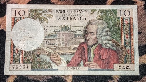 Billet francs voltaire - billet,