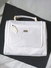 Dior Large Toilettery Pouch Hanger Vanity White Satin Items For Travel Beach 