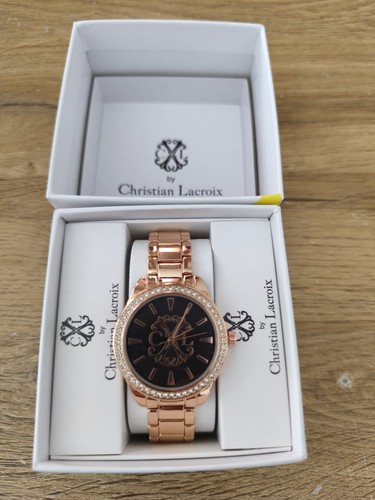 Montre doré rose noir - doré, et