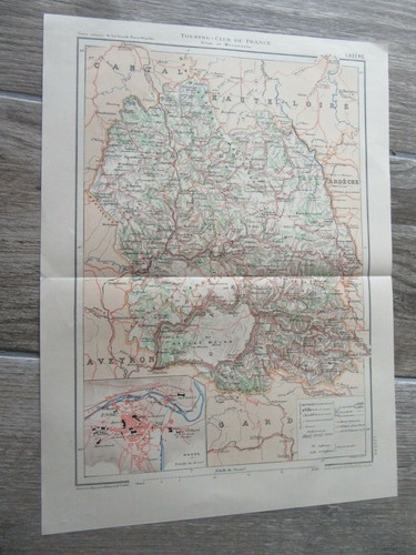 Carte couleurs la lozere - couleurs,