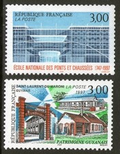 TIMBRES 3047-3048 NEUF XX LUXE - ENPC ET ST LAURENT DU MARONI
