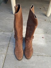 Bottes GEOX brunes en daim - Taille 38,5 - D2490C - Fabriquée en Italie