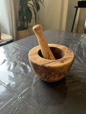 Mortier Et Pilon En Bois D’Olivier 