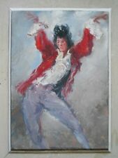 Tableau peinture Fernand Van Hamme Vanhamme HST  DANSE DANSEUR flamenco 