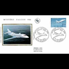 FDC soie - Avion Mystère