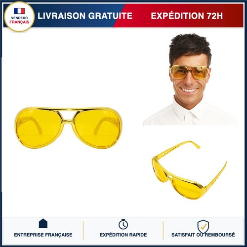 Lunettes elvis rockeur - rockeur, or
