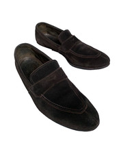 Mocassins homme Prada daim marron foncé chaussures vintage pointure 42 EUR