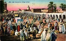 CPA AK ALGERIA Marché d'un Village du Sud (749518)