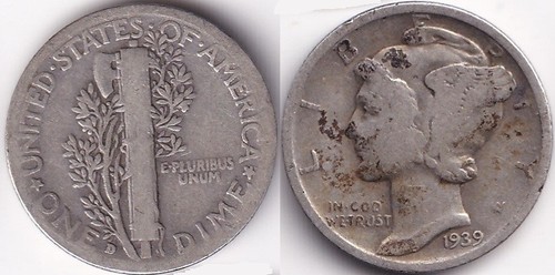 One dime 1939 usa - dime,