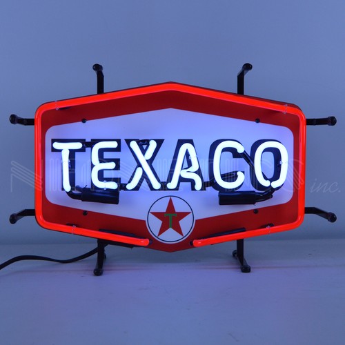 Texaco glass neon sign dads - texaco,