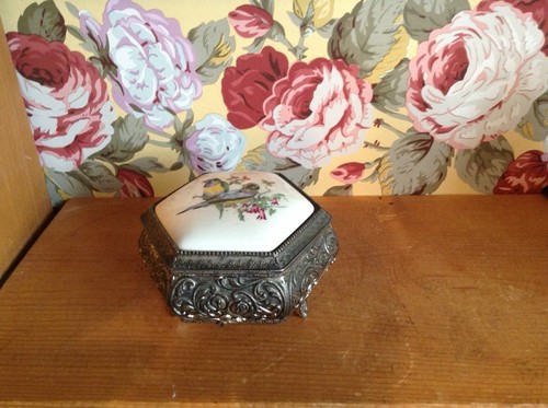 Vintage lined footed made - , in