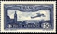 FRANCE TIMBRE POSTE AERIENNE YEVRT 6 " AVION MARSEILLE 1F50 BLEU " NEUF xx TTB