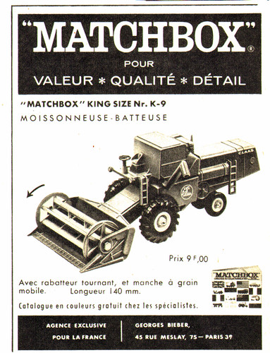 Pub vehicule matchbox - pub,