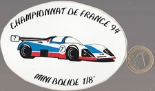 Autocollant. Automobile. Jouets. CHAMPIONNAT de FRANCE 1994. Mini Bolide 1/8éme