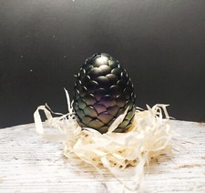 Oeuf de Dragon metal irisé - violet / vert  - Fait main 