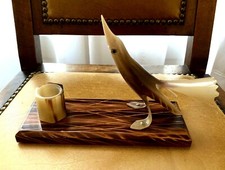 JOLI objet OISEAU magnifique ! Socle 6,4 x 18cm !