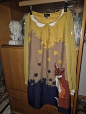 Tres Belle Robe Yumi  Motif  Renard  T 38 voile Coton Doublé 