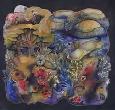 Aquarelle, acrylique et encre