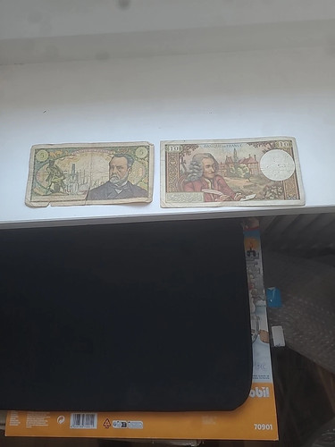 Billets et 10 - 2, francs