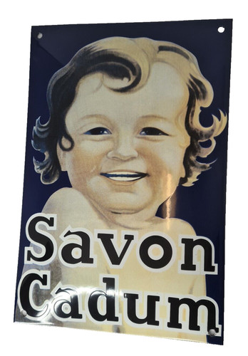 Plaque émaillée savon cadum - savon,