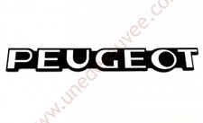 LOGO " PEUGEOT " POUR PEUGEOT 205 GTI MONOGRAMME GRIS ET NOIR