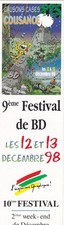 Marque page BATEM festival BD Cousance 1998 (Le marsupilami