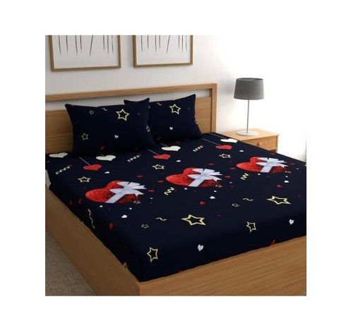 Drap lit double imprimé - de, en