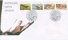Australia 1993 FDC Threatened Animals Cockatoo Kookaburra Kangaroo Platypus