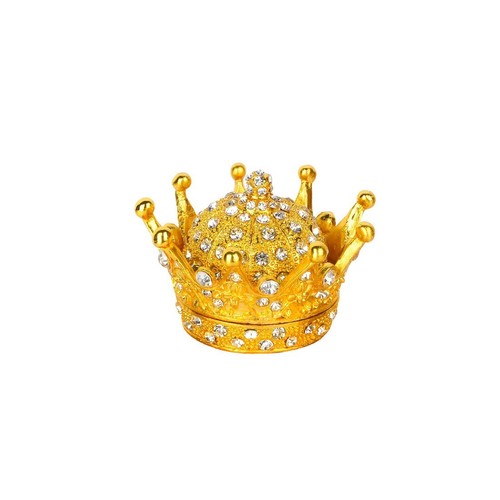 Gold crown trinket box - crown,