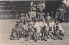 Paris Jardin d’Acclimatation Les Gallas Groupe ethnographique 1900 CPA