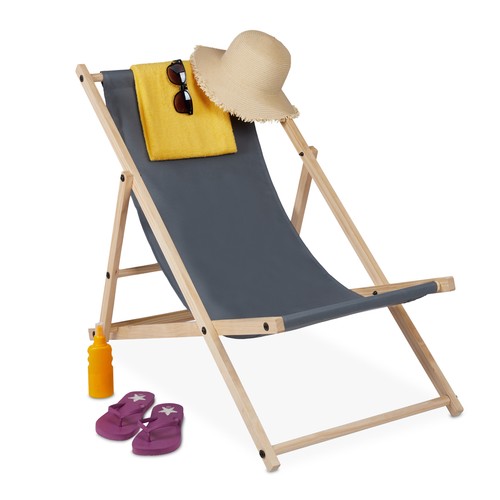 Chaise longue bois transat