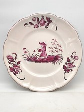 Ancienne assiette en faïence décor chinois fumeur marque à identifier