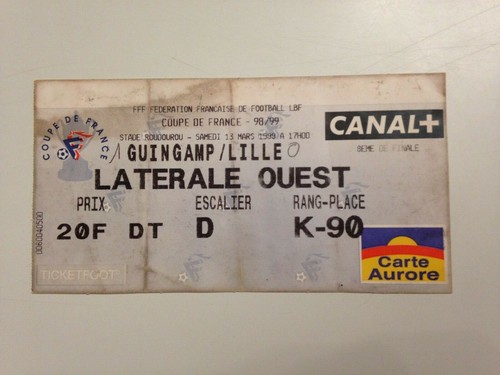 Ticket match guingamp - match, lille